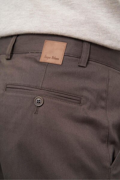 İmza Koyu Camel Pamuklu Yandan Cepli Casual Comfort Fit Chino Pantolon 1003245164
