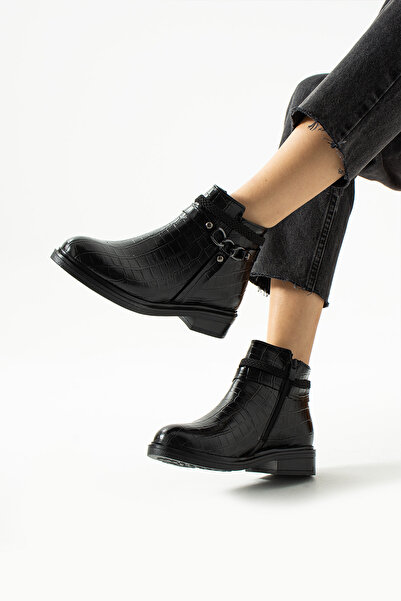 Neva'nın Butiği Kadın croco desen şık günlük bot