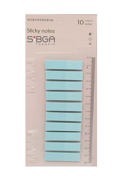 sibga tasarım Light Blue Transparent Postit - Bookmark Sticker Note Paper