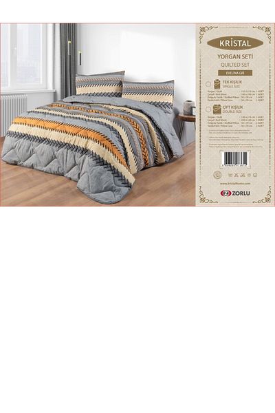 Taç Simuzar Brown Crown Crystal Terry Cotton Multi-Comforter Pillow Set