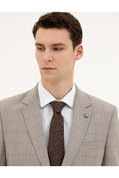 Pierre Cardin Açık Kahverengi Slim Fit Takım Elbise 50285267-VR002