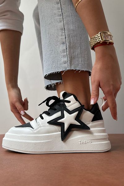 Mupa Shoes Ασπρόμαυρα γυναικεία αθλητικά παπούτσια