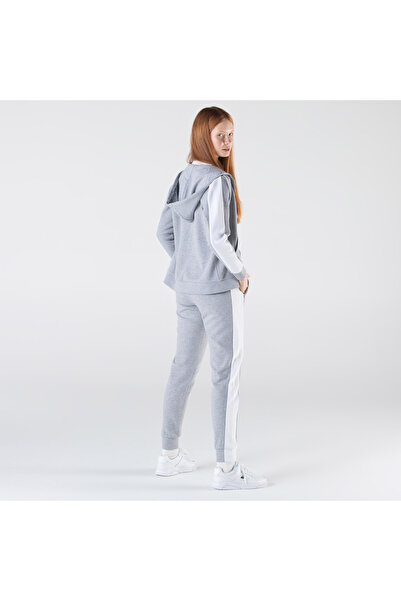 Lacoste Kadın Relaxed Fit Renk Bloklu Gri Eşofman Altı