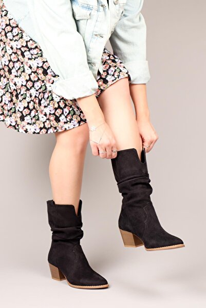 Birikon EAGLE Büzgülü Western Bot SİYAH