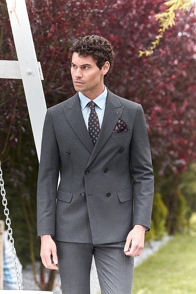 İmza Dark Anthracite Slim Fit Sleeve Fracture 6 Drop Classic Suit 1001240166