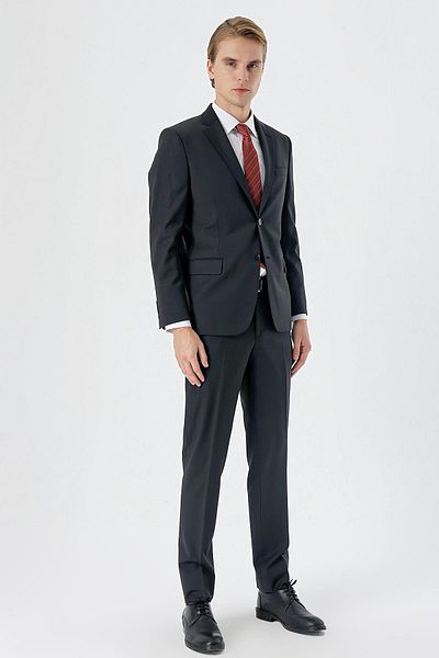 İmza Smoked Mono Collar - Wool and Lycra 6 Drop Comfort Fit Suit1001235172