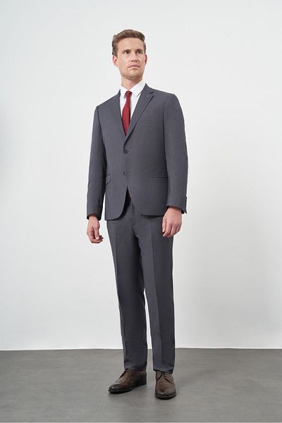 İmza Dark Anthracite Mono Collar 6 Drop Comfort Fit Classic Suit