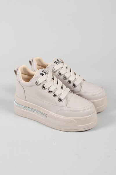 Birikon ILINCA Gizli Dolgu Spor Ayakkabı BEJ