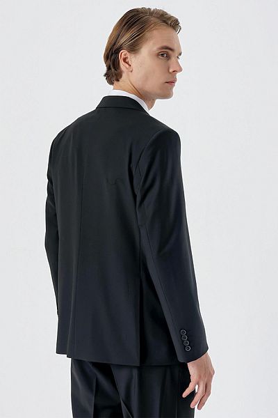 İmza Black Mono Collar Wool Lycra 4 Drop Comfort Fit Relaxed Fit Classic Suit1001235171