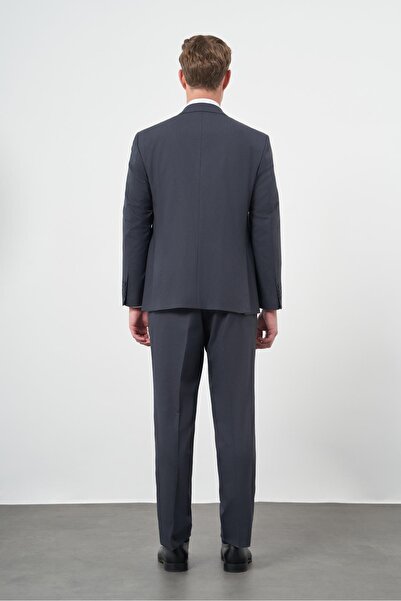 İmza Lacivert Mono Yaka 4 Drop Comfort Fit Classic Takım Elbise 1001245168