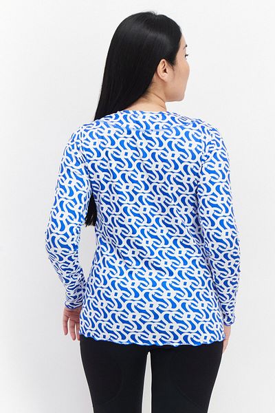 X by Gottex Women Sportswear Fit Long Sleeve Training Top, Blue