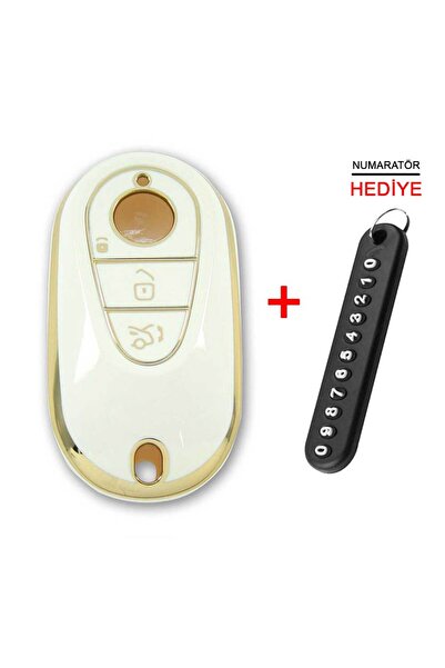 babikamium لمرسيدس بنز 2020 بعد Fbs4 نوع 2 الأبيض مفتاح السيارات التحكم غطاء ...