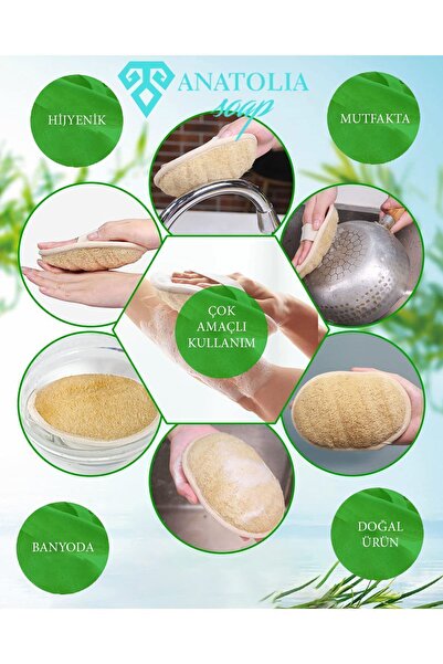 Anatolia Soap Doğal Kabak Lifi Kesesi, Selülite Batık Ve Sivilcelere Son Ve Bulaşık Lifi