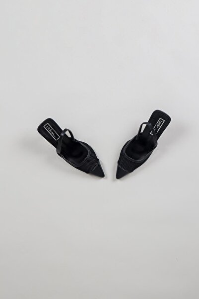 Birikon Li̇vi̇a Mesh Low Heeled Shoes Black