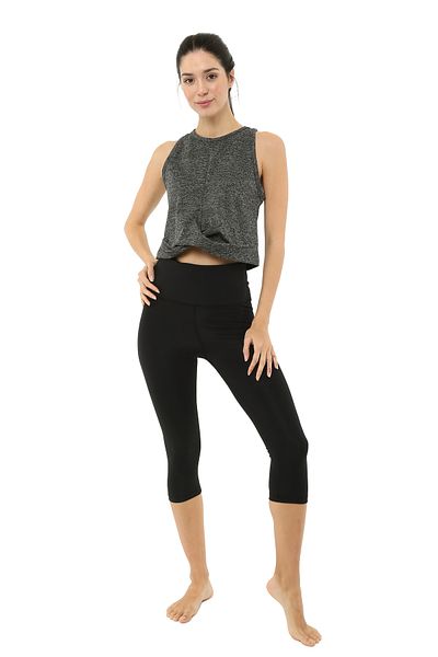 Scorp Jambiere sport negre cu talie înaltă - Core Women 3/4