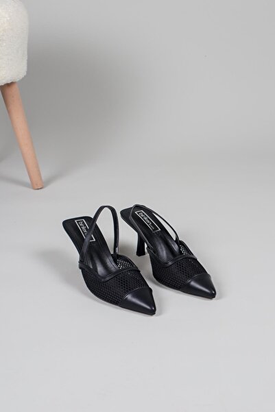 Birikon Li̇vi̇a Mesh Low Heeled Shoes Black