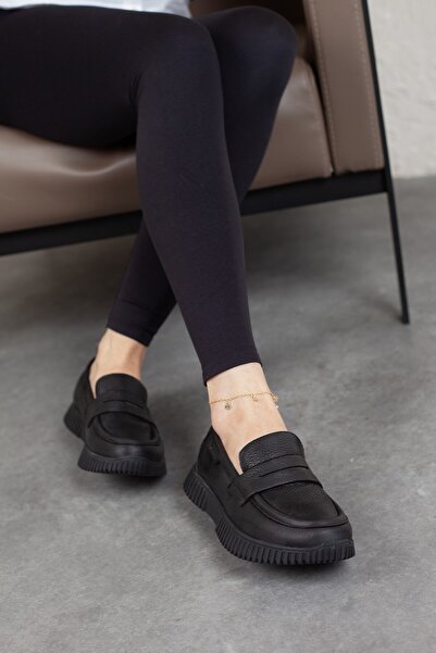 Mammamia Kadın Hakiki Deri Hafif ve Rahat Günlük Ayakkabı