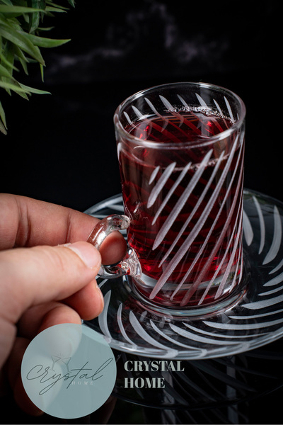 crystal home 18 Piece Tea and Coffee Set