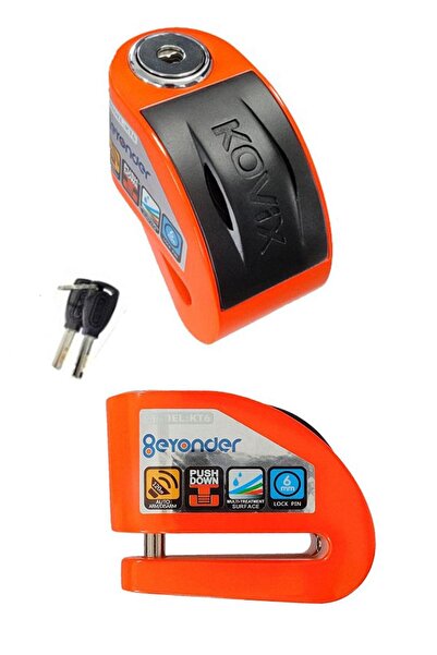 KOVIX KT6-CB Alarmlı Disk Kilit Turuncu 6 mm