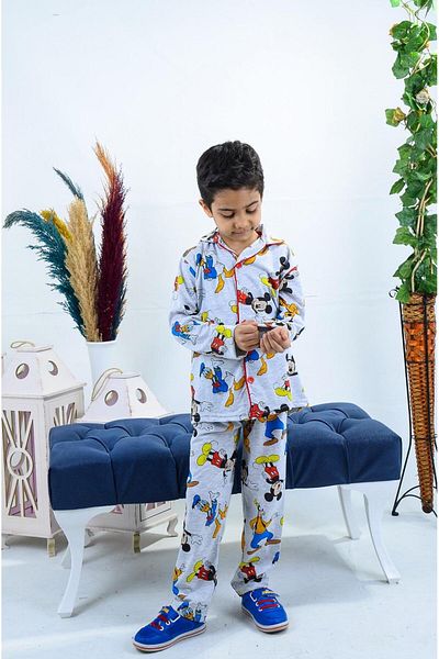 MAXI DRY Children's Pajama Set, Mickey Printed, 3-14 Years