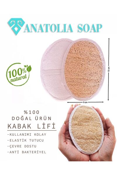 Anatolia Soap Doğal Kabak Lifi Kesesi, Selülite Batık Ve Sivilcelere Son Ve Bulaşık Lifi