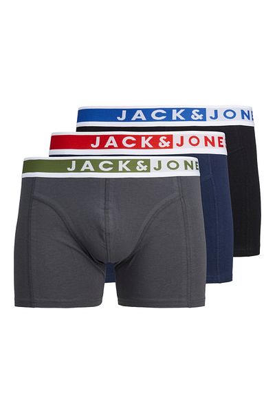 Jack & Jones Jack Jones Solid Trunks 3 Pack - Men's Red Plus Size Boxers 12267726 -17