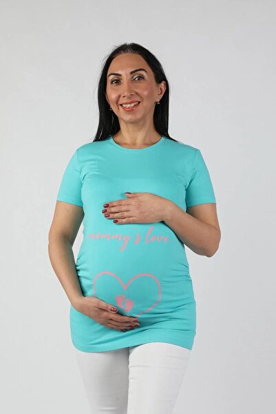 BALİNS Balins majica sa natpisom "Trudna mama voli" u roze boji