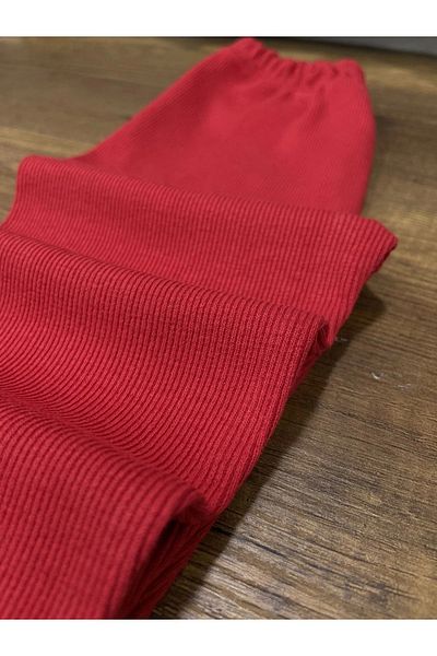 Berat moda Flexible Twill Red Girls' Tights