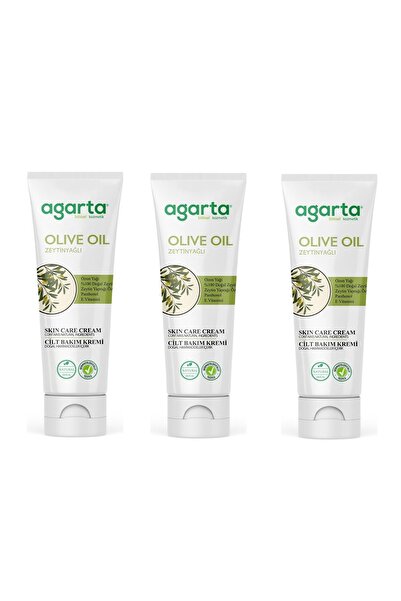 Agarta Doğal Zeytinyağlı Nemlendirici El ve Cilt Bakım Kremi 75 ml x 3 Adet
