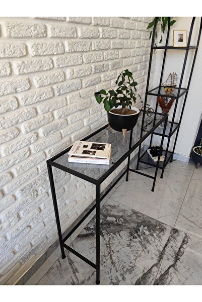 Home Gloria Dresuar Füme Cam & Estee Kitaplık Dekoratif Aksesuar Rafı Füme Cam