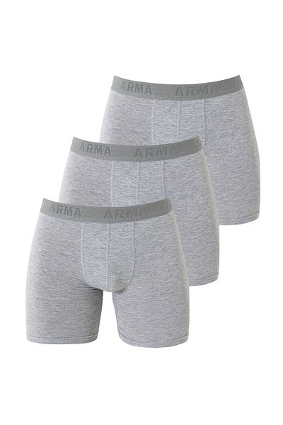 Arma Yıldız Ανδρικό Boxer Σετ 3 τεμαχίων - Γκρι, Lycra, Ευέλικτο Ύφασμα