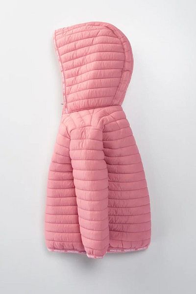 Minigimin Cicileri Pink Quilted Welsoft My Little Flowers Liner Coat for 1-10 Years Children