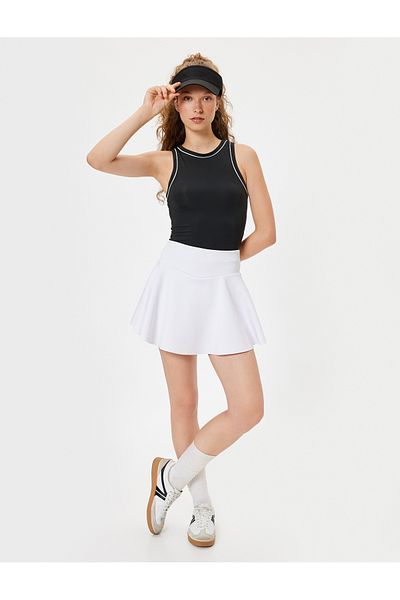 Koton Halter Collar Athlete Undershirt - Sleeveless with Piping
