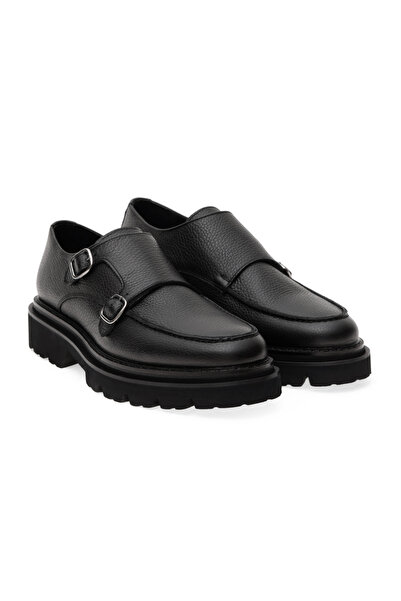 Pierre Cardin Black 100% Leather Casual Shoes 50295903-Vr046