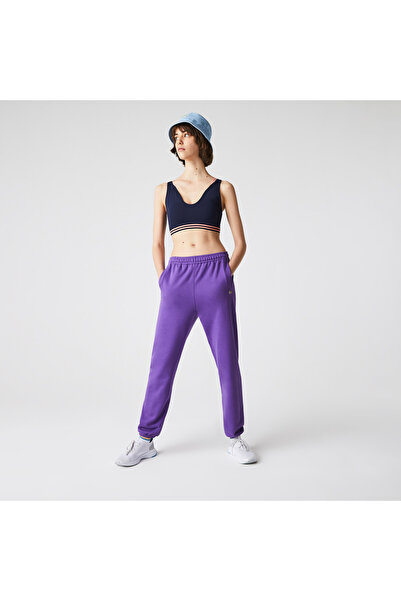 Lacoste SPORT Kadın V Yaka Baskılı Lacivert Bra