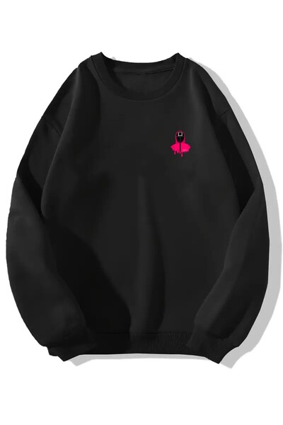 Karatopak Φούτερ Squid Game με στάμπα Oversize Unisex Crew Neck