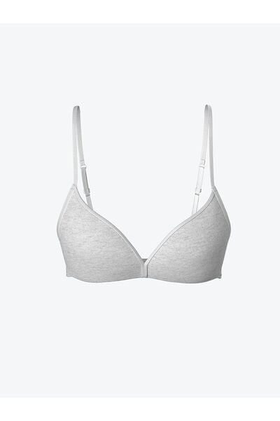 LC Waikiki Gray Wire-Free Unpadded Plain First Bra