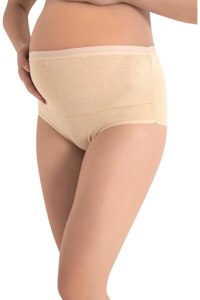 Arma Yıldız 3'lü Paket Kadın Renkli Pamuklu Likralı Yüksek Bel Hamile Lohusa Külot Esnek ve Rahat Kumaş