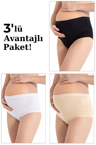 Arma Yıldız 100% Cotton Recovery kismama bugyi vegyes színű 3 csomag