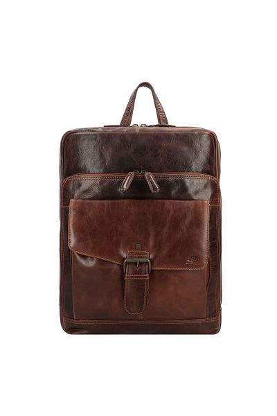 Greenburry Rugged Business backpack Leather 39 cm Laptop compartment