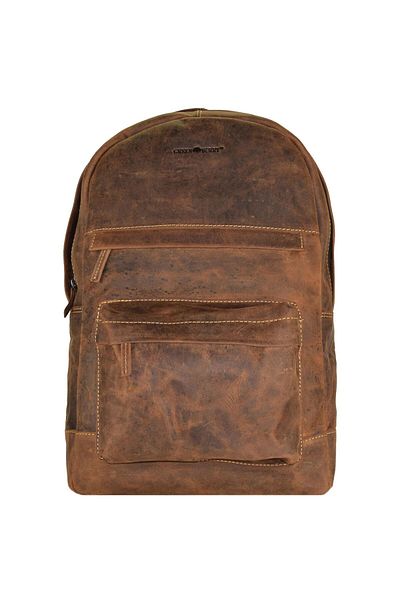 Greenburry Vintage retro backpack leather 42 cm laptop compartment