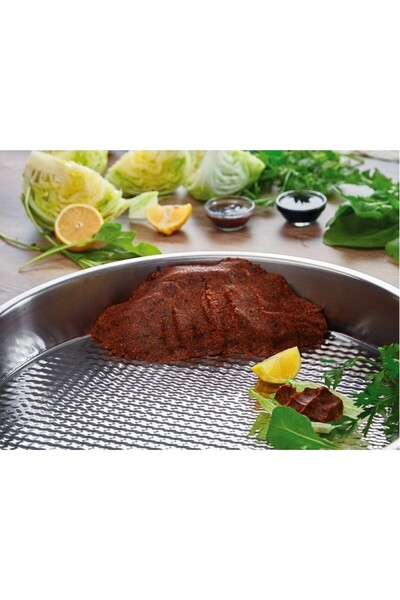 KAPLANBABA Paslanmaz Çelik Çiğ Köfte Tepsisi , Leğeni, Çiğköfte Yoğurma KABI KALIN VE DERİN ÇAP 48 CM X 9 CM