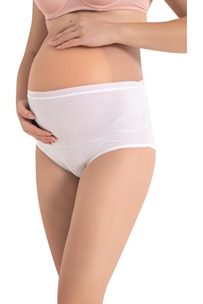 Arma Yıldız Pachet de 4 pantaloni de maternitate pentru femei, din bumbac alb, lycra, cu talie înaltă