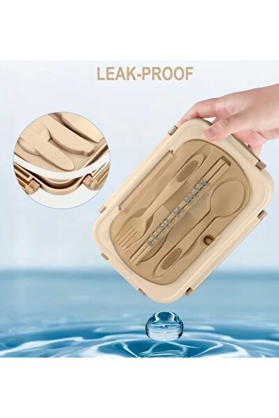 Clover Yemek Kutusu Şık Görünümlü Mikro Dalga Uyumlu Sıvı Akıtmaz Beslenme Ku...