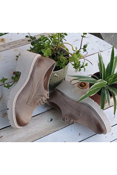 NISH N24166 Жіночі чоловічі повсякденні черевики з натуральної нубукової шкіри на товстій підошві