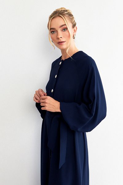 VAVİNOR Φόρεμα Abaya με μπαλόνι μανίκι - Navy Blue
