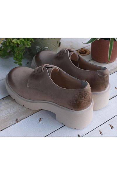 NISH N24166 Γυναικεία γνήσια δερμάτινα Nubuck Ανδρικά παπούτσια με χοντρή σόλα