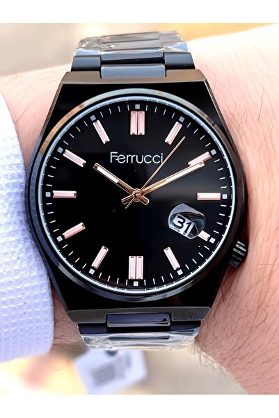 Ferrucci Tsuyosa Model Men's Wristwatch - Steel Cord, Calendar Dial, 30 Mt Water Resistant Efc.03223.2