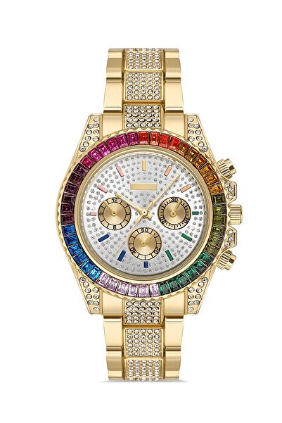 ÇENÇEN Unısex Yüksek Kalite Full  Taşlı Patek Çelik Kordon Saat