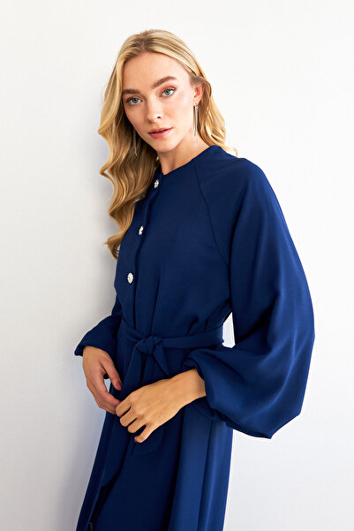 VAVİNOR Абая з рукавами на ґудзиках - Індиго